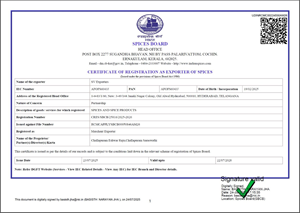 Spice Board Certification